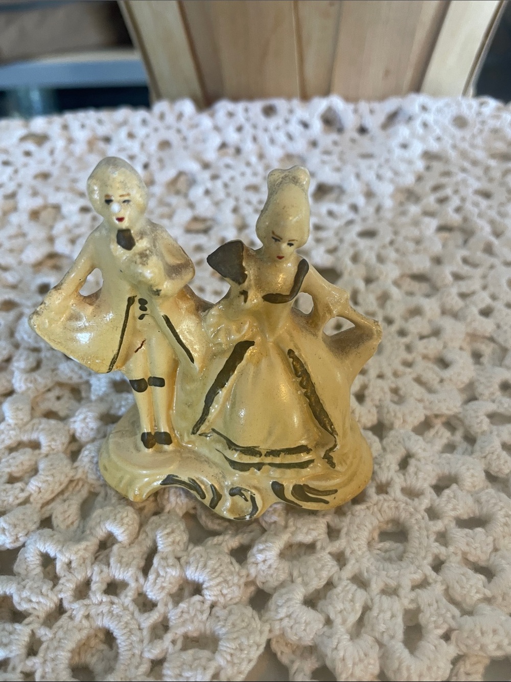 Vintage chalk ware, Victorian couple